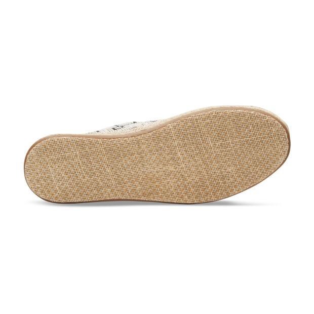 TOMS Espadrille Alpargata Black Diamond Jacquard Rope Sole