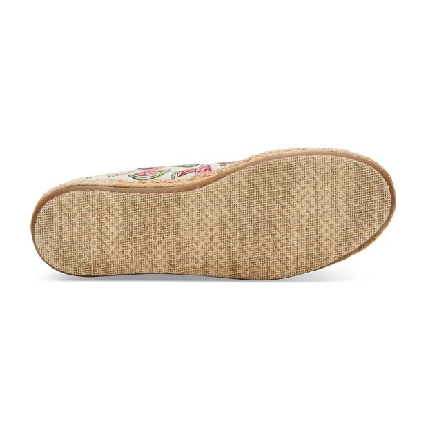 TOMS Espadrille Alpargata Natural/Pink Watermelon Rope Sole
