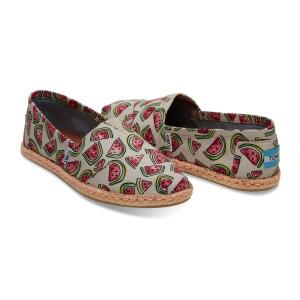 TOMS Espadrille Alpargata Natural/Pink Watermelon Rope Sole