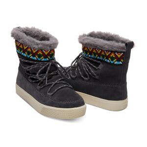 TOMS Boot Alpine Forged Iron Grey Waterproof Suede/Tribal...