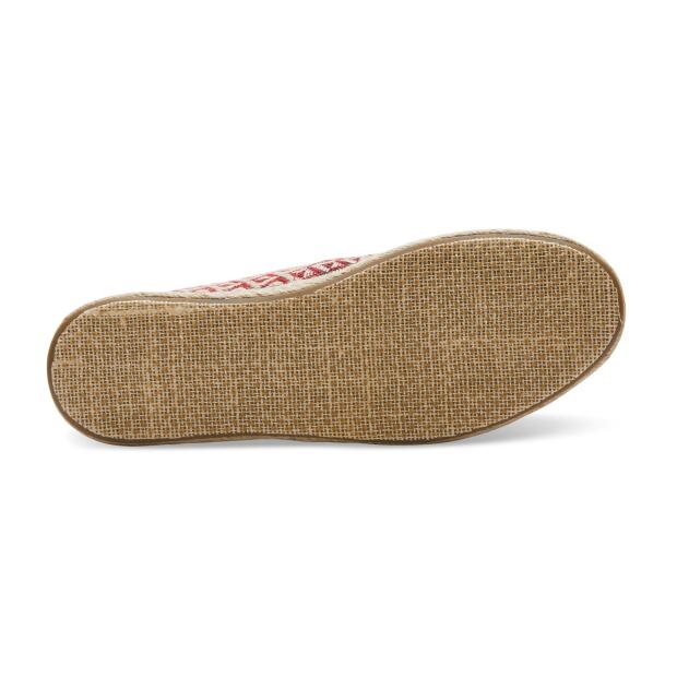 TOMS Espadrille Alpargata Red Diamond Geo Woven Rope Sole