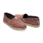 TOMS Espadrille Alpargata Red Diamond Geo Woven Rope Sole