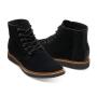 TOMS Mens Boot Porter Black Suede