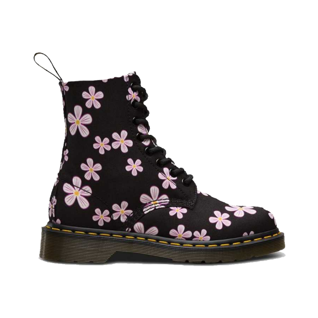 Dr. Martens Page Meadow 8 Eye Boot Black Meadow Flowers T-Canvas