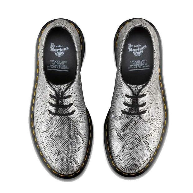 Dr. Martens 1461 Metallic Vegan 3 Eye Boot Silver Snake