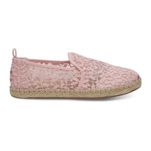 TOMS Espadrille Deconstructed Rope Blossom Lace Leaves