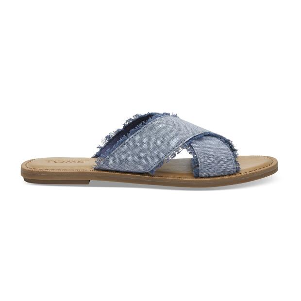 TOMS Sandale Viv Blue Slub Chambray