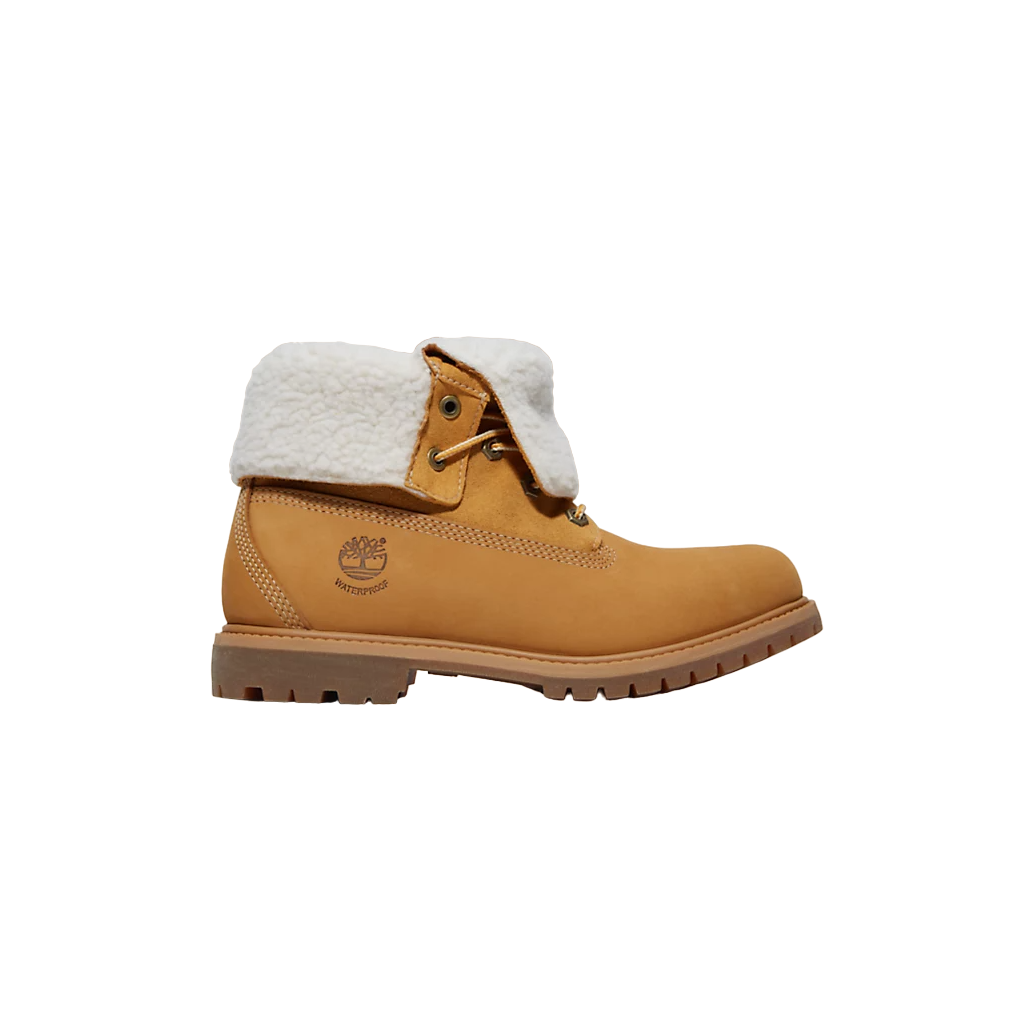 Timberland Waterproof Authentics Teddy Fleece Fold-Down Damen Boot Wheat Nubuck 41