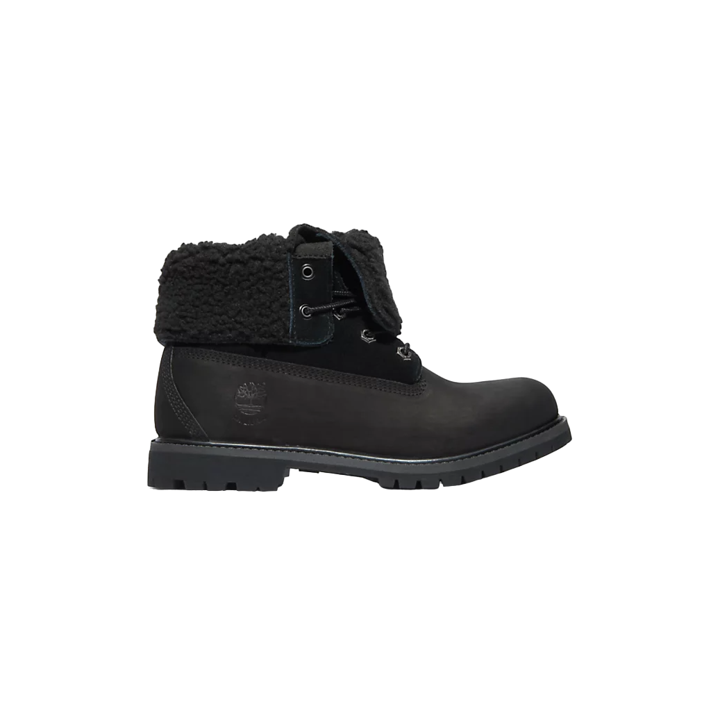 Timberland Waterproof Authentics Teddy Fleece Fold-Down Damen Boot Black 37