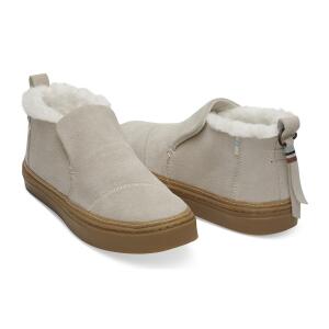 TOMS Slip-On Paxton Water Resistant Birch Suede/Faux Fur