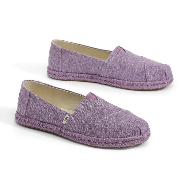 TOMS Espadrille Alpargata Rose Violet Slub Chambray