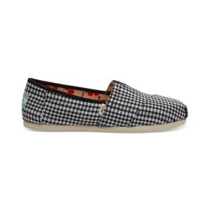 TOMS Espadrille Alpargata Black Gingham Stripe