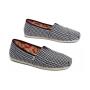 TOMS Espadrille Alpargata Black Gingham Stripe