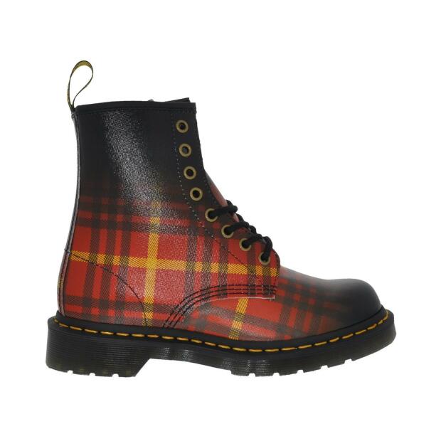 Dr. Martens 1460 TARTAN Multi Black Backhand Straw Grain