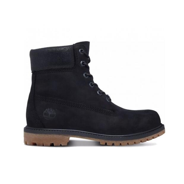 Timberland 6-Inch Premium Black/Char Suede Womens Boots