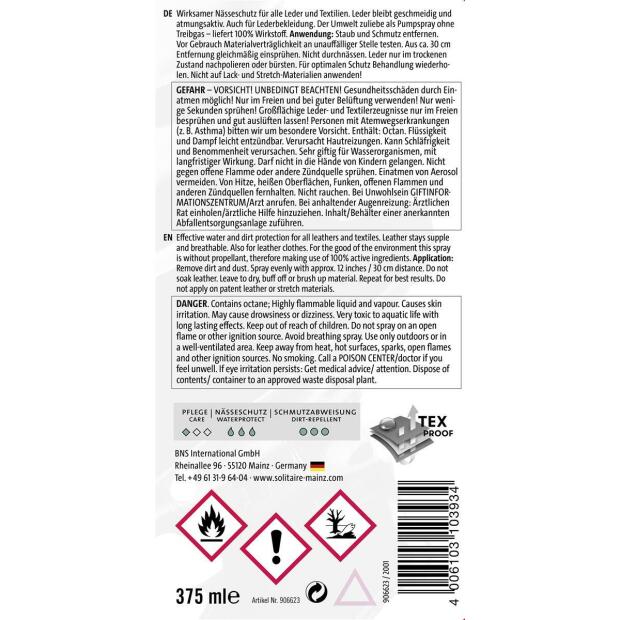 Solitaire Water Protect Spray