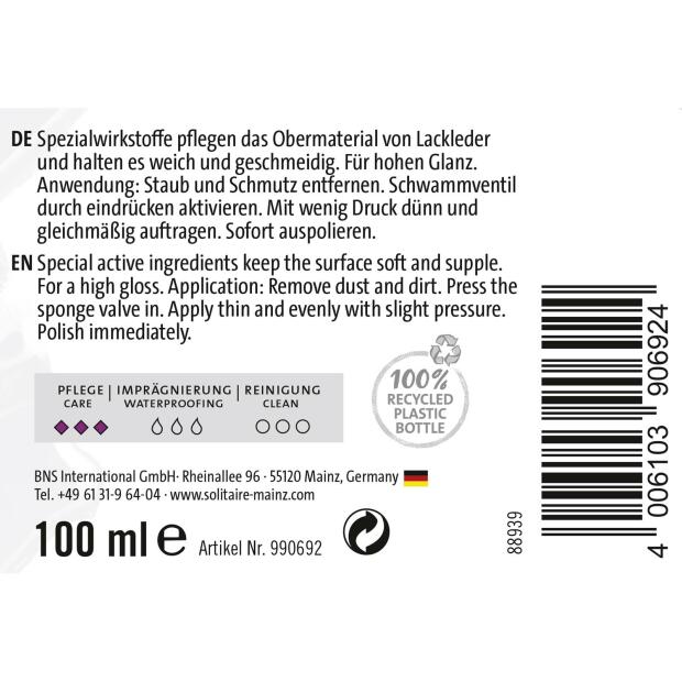 Solitaire Patent Leather Oil